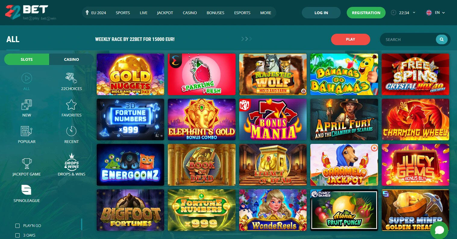 22bet site image