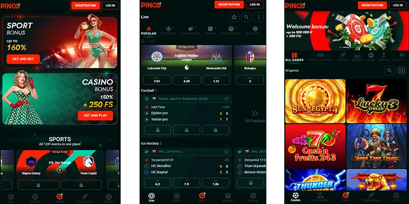 pinco casino mobile website