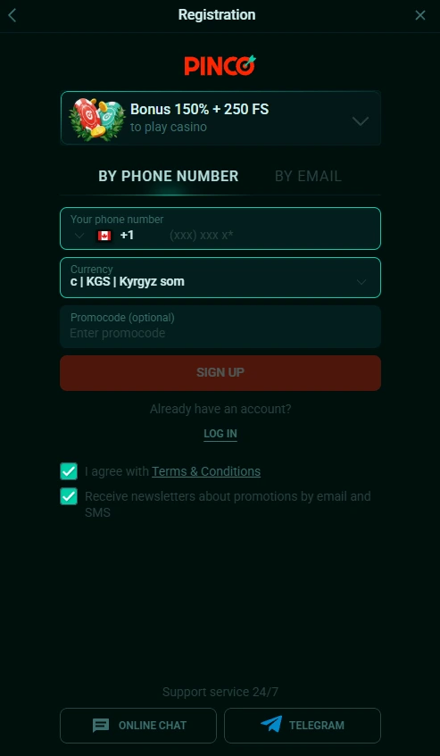 pinco registration